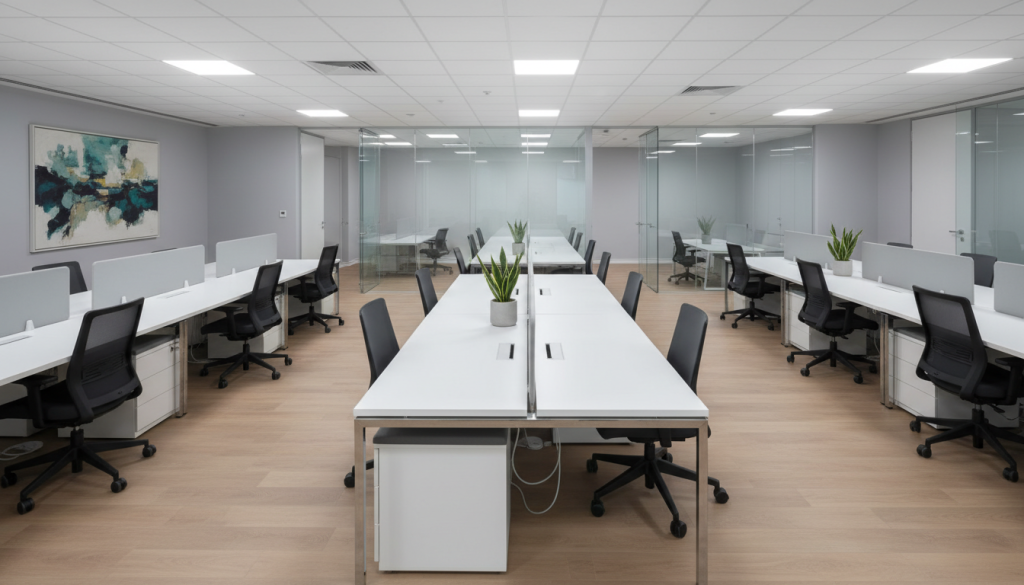 Modern Lahore office with modular affordable furniture and clean layout