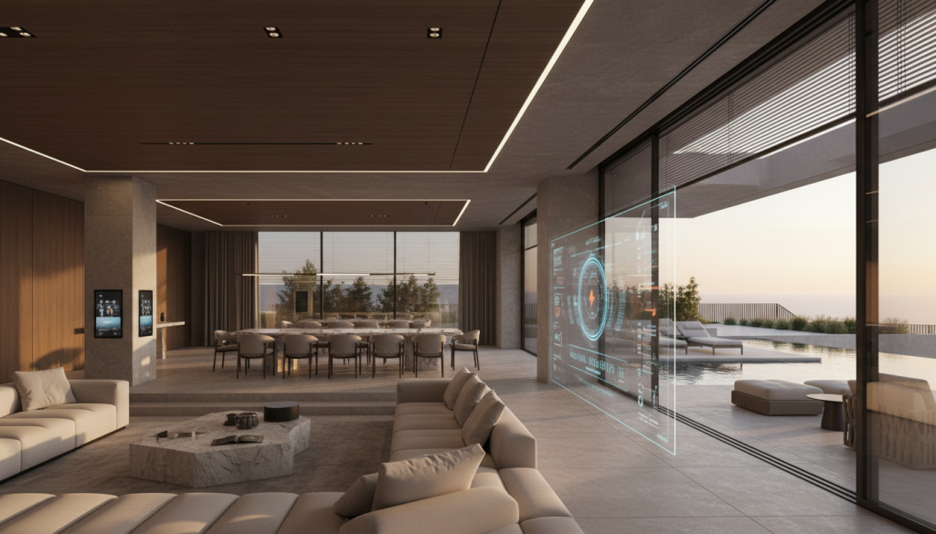 Design-led smart home interior in Lahore showing seamless integration of architecture and technology