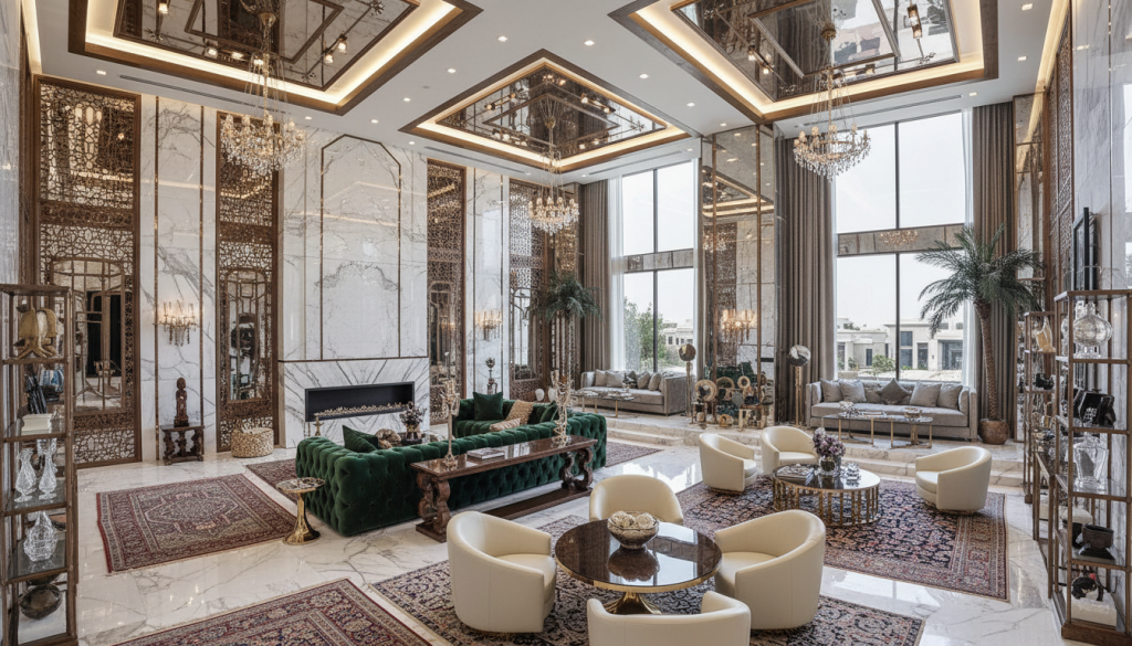 Lahore interior showing common design mistakes with overly complex materials and visual clutter