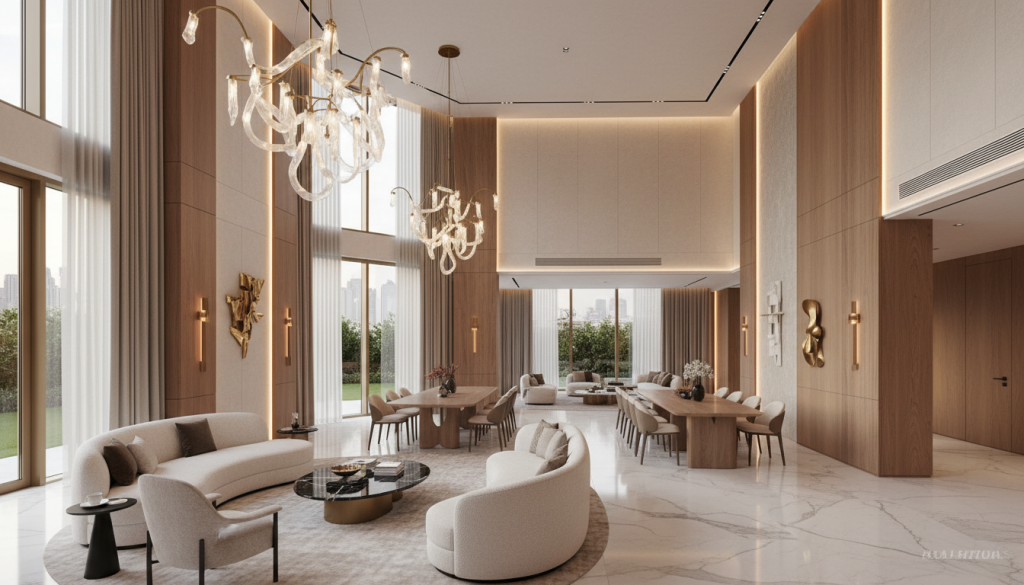 Luxury villa interior in Lahore showcasing bespoke design and premium materials. Luxury Interior Designers Lahore vs Mid-Range